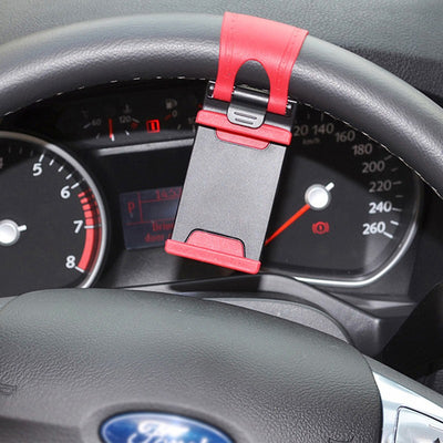Phone Holder Mounted on Steering Wheel