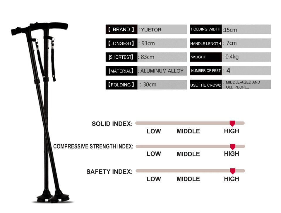 Cane Walking Stick - Foldable, Light and Grip for the hand !