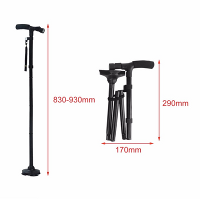 Cane Walking Stick - Foldable, Light and Grip for the hand !