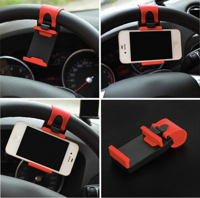 Phone Holder Mounted on Steering Wheel
