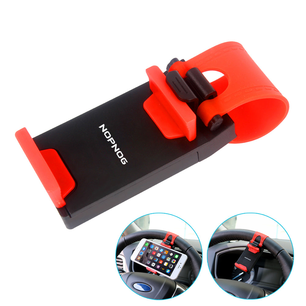 Phone Holder Mounted on Steering Wheel